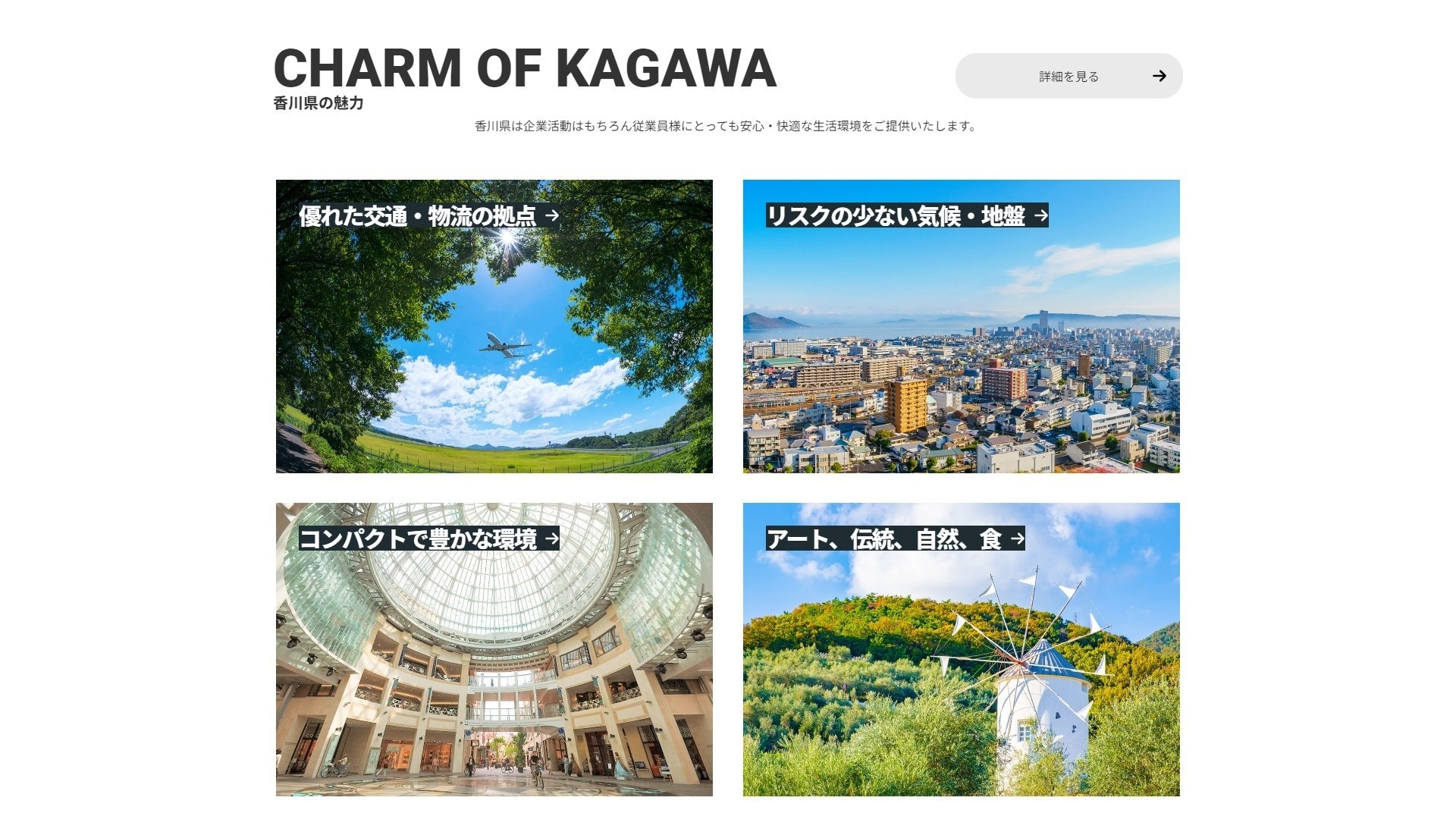 香川県 せとうち企業誘致100プラン ウェブサイト　高松市　ウェブサイト制作会社　株式会社ゴーフィールド　香川県の魅力